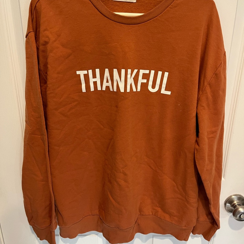 Thankful Rust Orange Sweatshirt